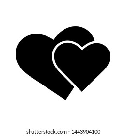 vector love hearts concept. Flat illustration of wedding love. romantic love isolated on white background. valentine sign symbol. love icon. simple icon.
