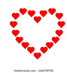 vector love hearts concept. Flat illustration of wedding love. romantic love isolated on white background. valentine sign symbol. love icon