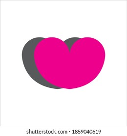vector love hearts concept. Flat illustration of wedding love