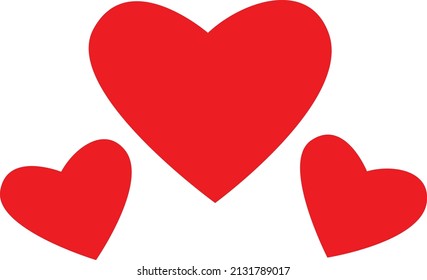 El concepto de los corazones de amor de los vectores. Ilustración plana del amor matrimonial. Símbolo de signo de San Valentín. Amor romántico aislado en el fondo blanco.