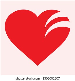Vector Love Hearts concept. Love Icons art image. Romantic love isolated on soft pink background.  Vector illustration EPS10. Valentine's Heart sign symbol - Design Element.