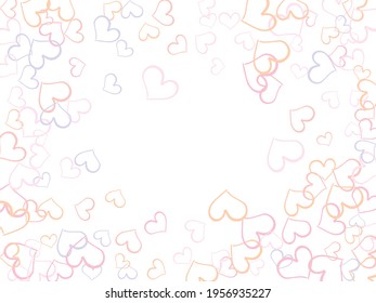 vector love hearts concept. Invitation Template Background Design, Greeting Card, Poster. Romantic love isolated on white background. Valentine sign symbol.