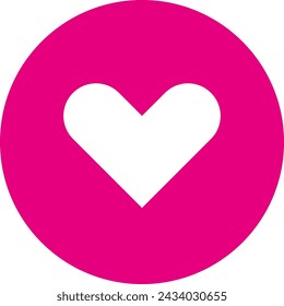 VECTOR ICONO DE AMOR. COLOR ROSA PLANO. EPS 10