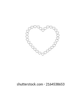 vector love icon on white background