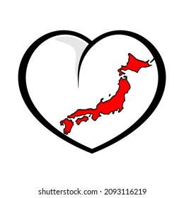 vector love japan logo for everyone
