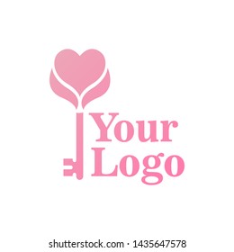 Vector love key logo for your company