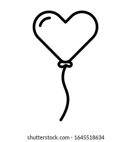 Vector Love Lines Icons on White Background
