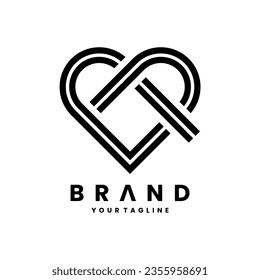 Vector love logo icon design. logo elements, logotypes for templates
