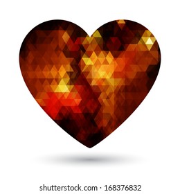 Vector Love made of triangles - vector illustration