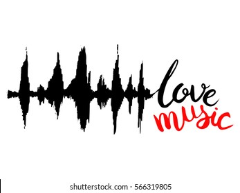 Vector love music, t-shirt design
