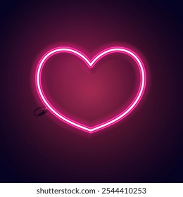 Vector of love neon sign. Heart neon.