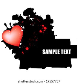 vector love on an abstract background