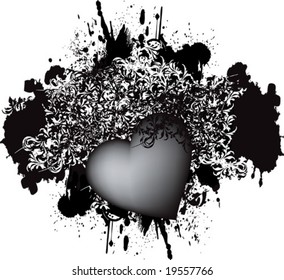 vector love on a vintage background