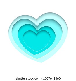 Vector Love Paper craft shape