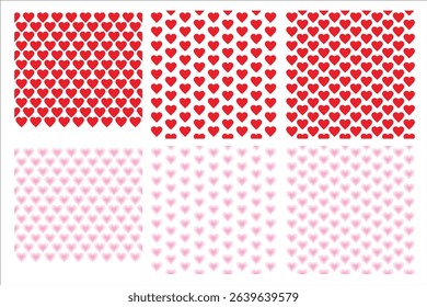Vector Love Pattern Heart Valentine Couple Seamless 