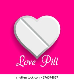 Vector Love Pill, Eps10, Valentine Cure