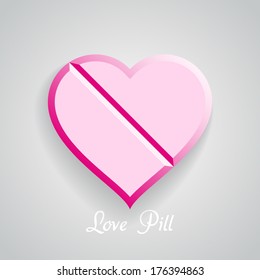 Vector love Pill, eps10, Valentine cure