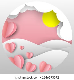 Vector love postcard for Happy Mother's, Valentine's Day or birthday greeting card design.