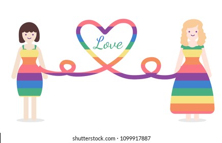 The Vector of Love and Relationship Between LGBT Women.