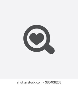 Vector love search Icon