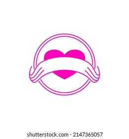El vector es un modelo de sello de amor para una empresa u organización.