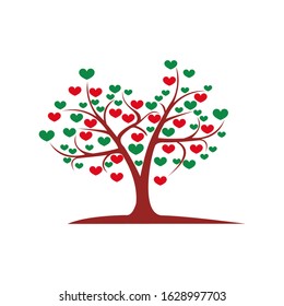 Vector vector of love tree, Valentine's Day. Love, marriage background