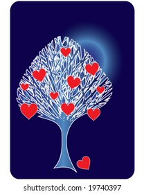 vector love tree for Valentine's day