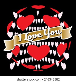 Vector I Love You background