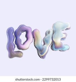 Vector love i love you hologram love 2