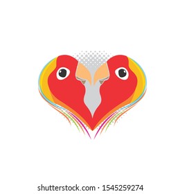 vector lovebird. for icon love or logo. 