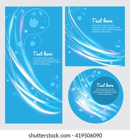 Vector lovely floral banner with magic light effect. Good for background, template, flyer, cover, invitation, greeting card.