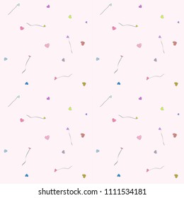 Vector - Lovely mini heart balloons isolated on pink background. Cute wallpaper. Can be use for Valentine's, wedding, web, or any card. Minimal style.