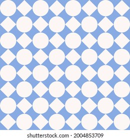 Vector lovely modern geometric pattern, curves, poster, postcard, texture, pastel color palettes background, square, textures, illustration, white diamond and white circle on light blue background