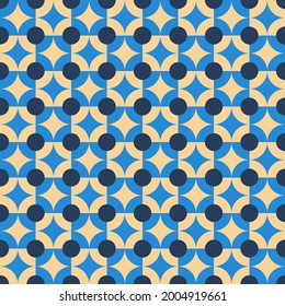 Vector Lovely Modern Geometric Pattern, Curves, Poster, Postcard, Texture, Pastel Color Palettes Background, Square, Textures, Illustration, Blue And Beige Astroid On Blue Background