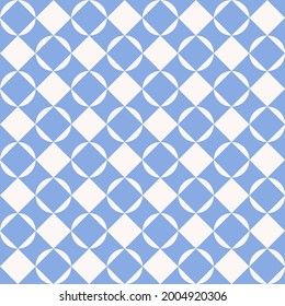 Vector lovely modern geometric pattern, curves, poster, postcard, texture, pastel color palettes background, square, textures, illustration, blue and white diamond and circle