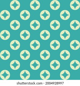 Vector Lovely Modern Geometric Pattern, Curves, Poster, Postcard, Texture, Pastel Color Palettes Background, Square, Flat Texture, Illustration, Green Astroid In Light Green Circle On Green Background