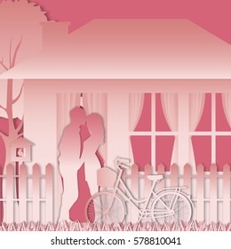 Vector lovely young couple