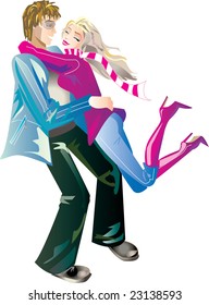 Vector Loving couple appointment