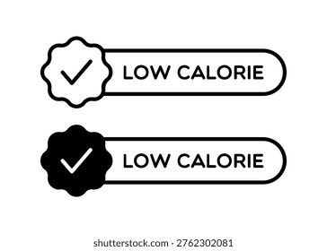 Vector Low Calorie Label Illustration