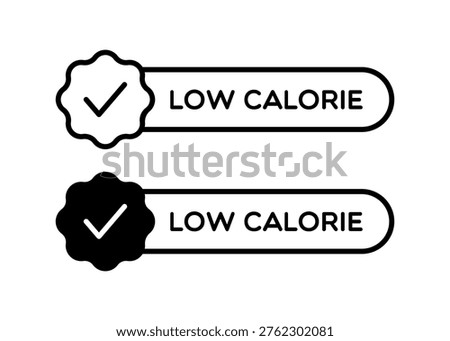 Vector Low Calorie Label Illustration