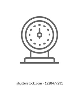 Vector low fuel, oil station pump line icon. Symbol and sign illustration design. Isolated on white background