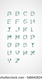 Vector low poly alphabet font. Creative geometric font ABC