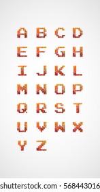 Vector low poly alphabet font. Creative geometric font ABC