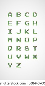 Vector low poly alphabet font. Creative geometric font ABC