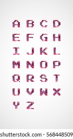 Vector low poly alphabet font. Creative geometric font ABC