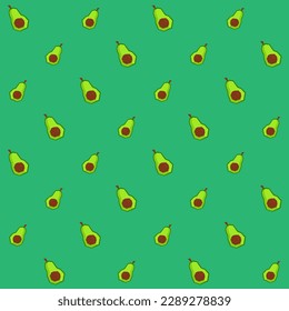 Vektor Low Poly Avocado Nahtloses Muster