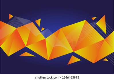 Vector low poly background. Illustration of abstract texture with triangles. Pattern design for banner, poster, flyer. Line art.