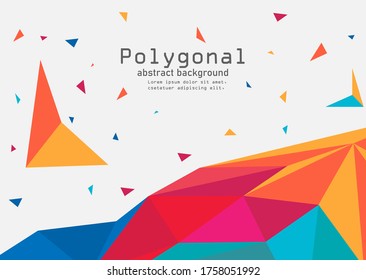 Vector low poly background. Illustration of abstract texture with triangles. Pattern design for banner, poster, flyer.