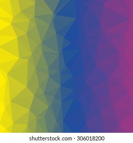 Vector low poly background with various colors.