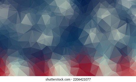 Vector Low Poly Blurred Flag Of USA. Polygonal Geometric Illustration. United States Of America Flag